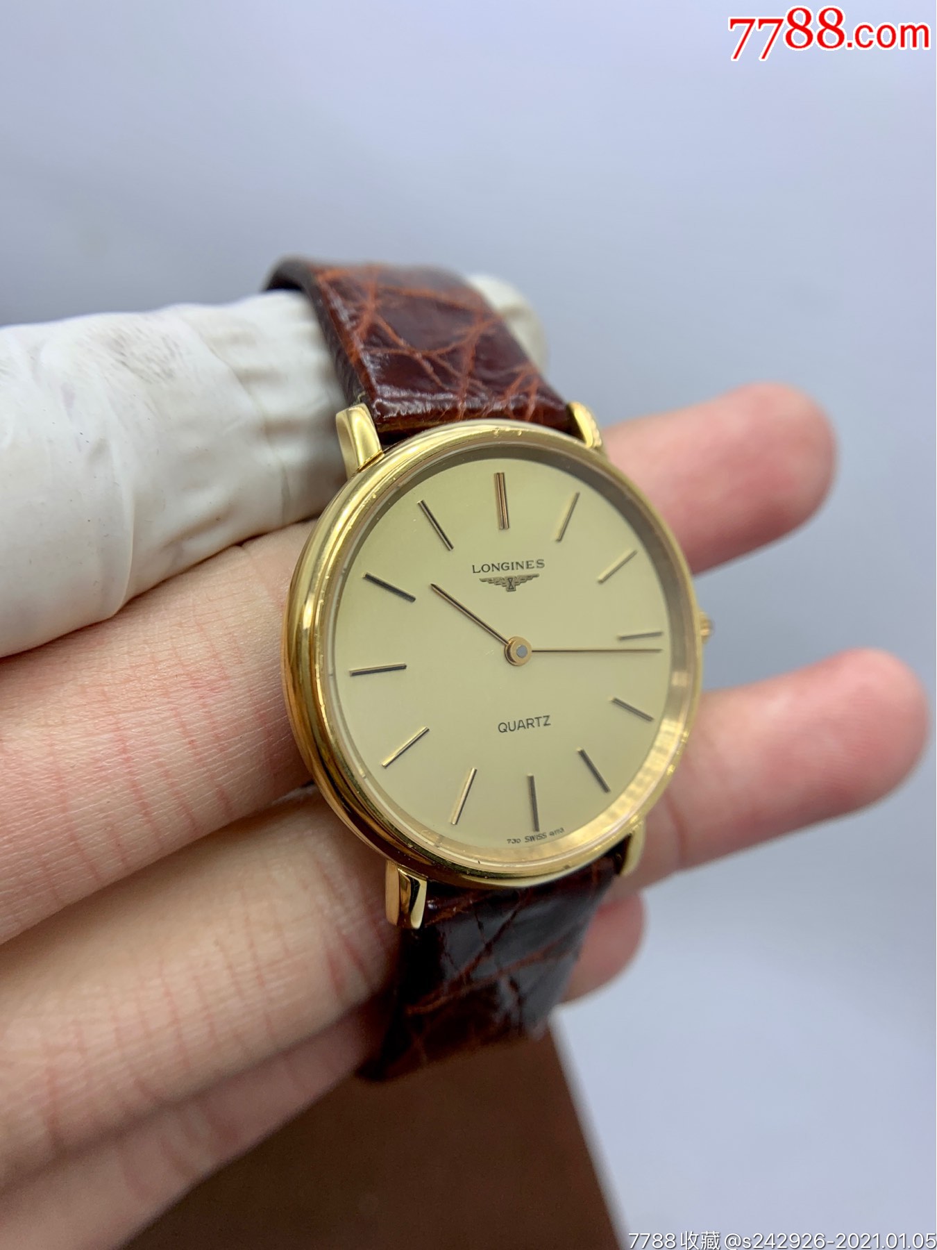 【美品】原盒浪琴情侣对表两针石英730男表717女表两块