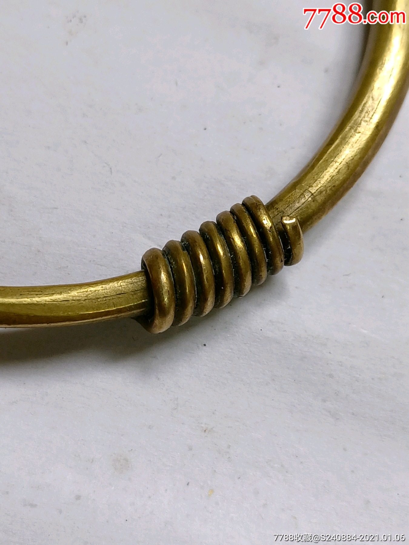 民国铜手镯直径6.7厘米