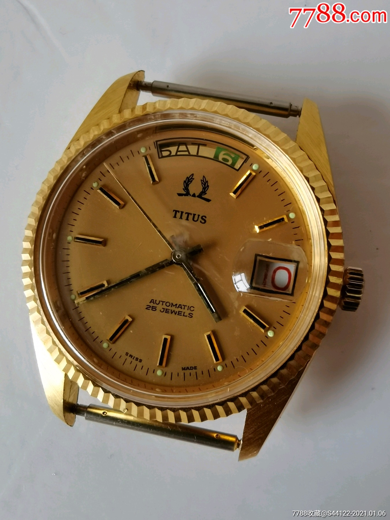 稀少男式铁达斯自动2836-2日历手表