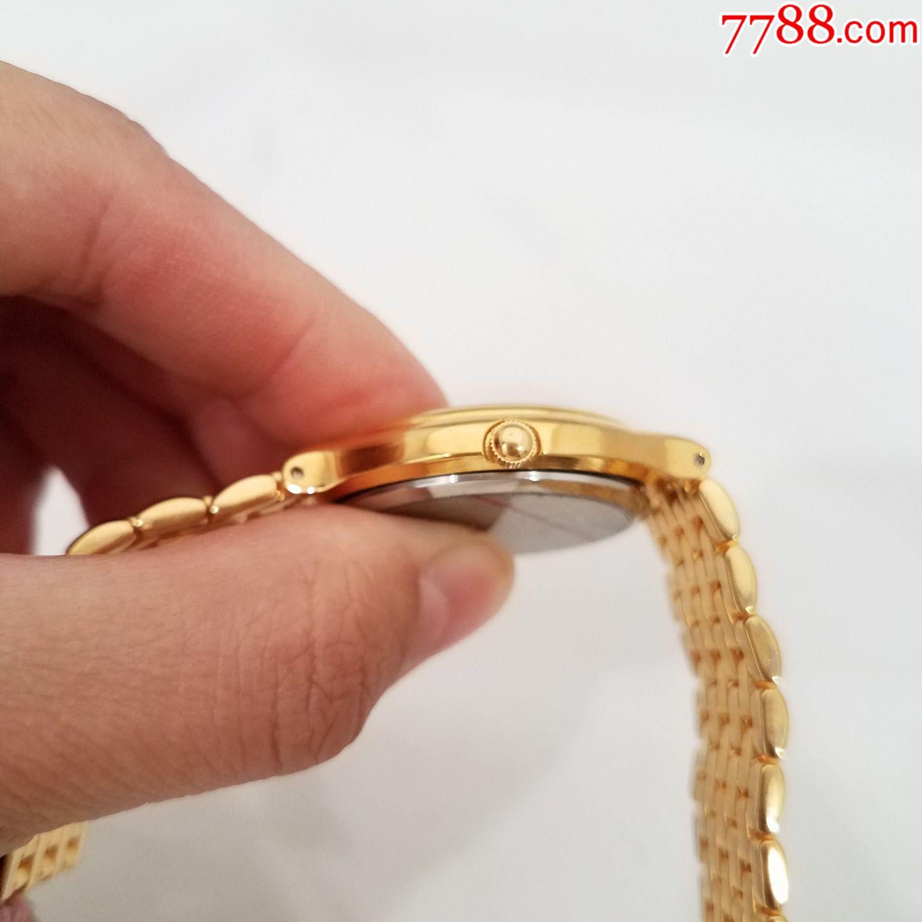 美品】先达xianda电子表【土豪金表款】【高闪立体金刻度金针】_手表