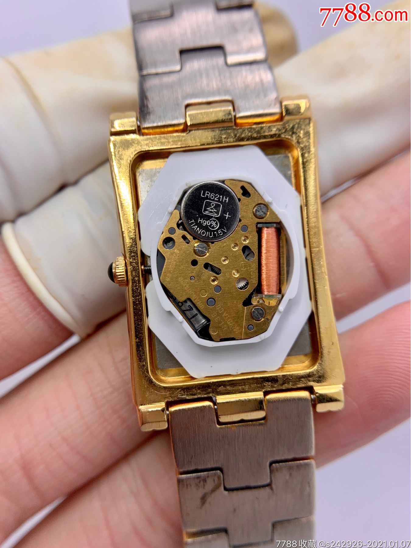 纯金creditsuisse手表1g999.9黄金表盘