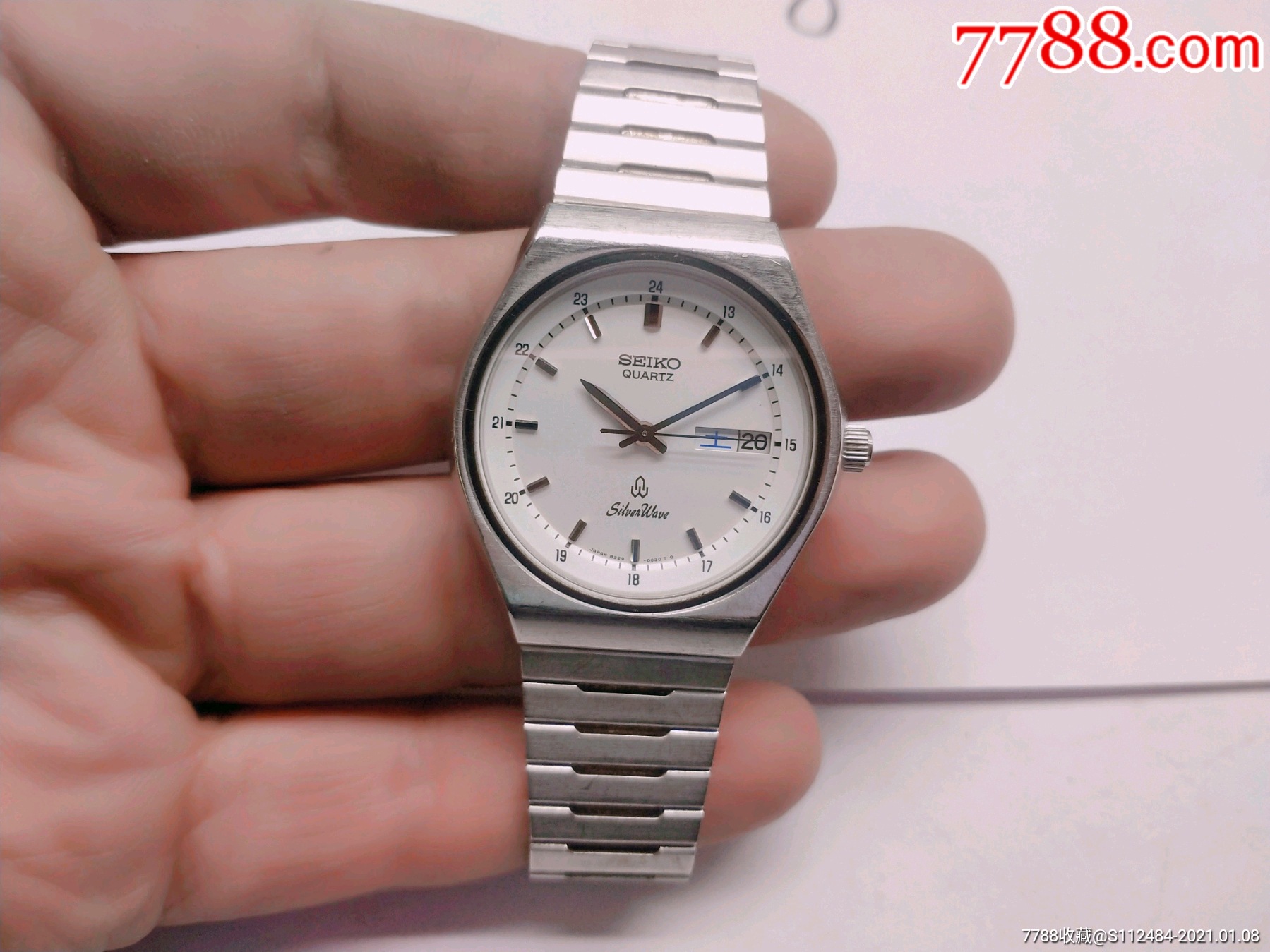 好品漂亮经典4钻seiko精工男士爷们款石英腕表_手表/腕表_第3张_7788