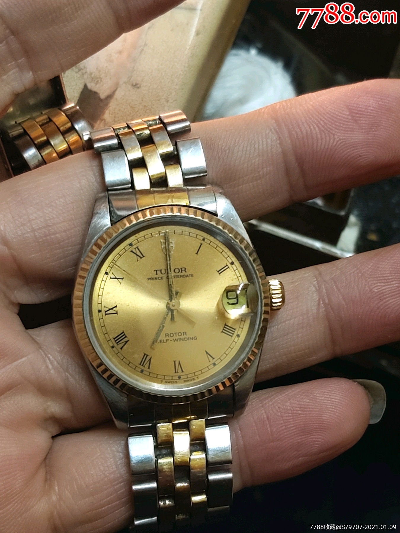 帝舵18k实金圈劳厂男表_手表/腕表_配件图片_收藏价格_7788钟表收藏