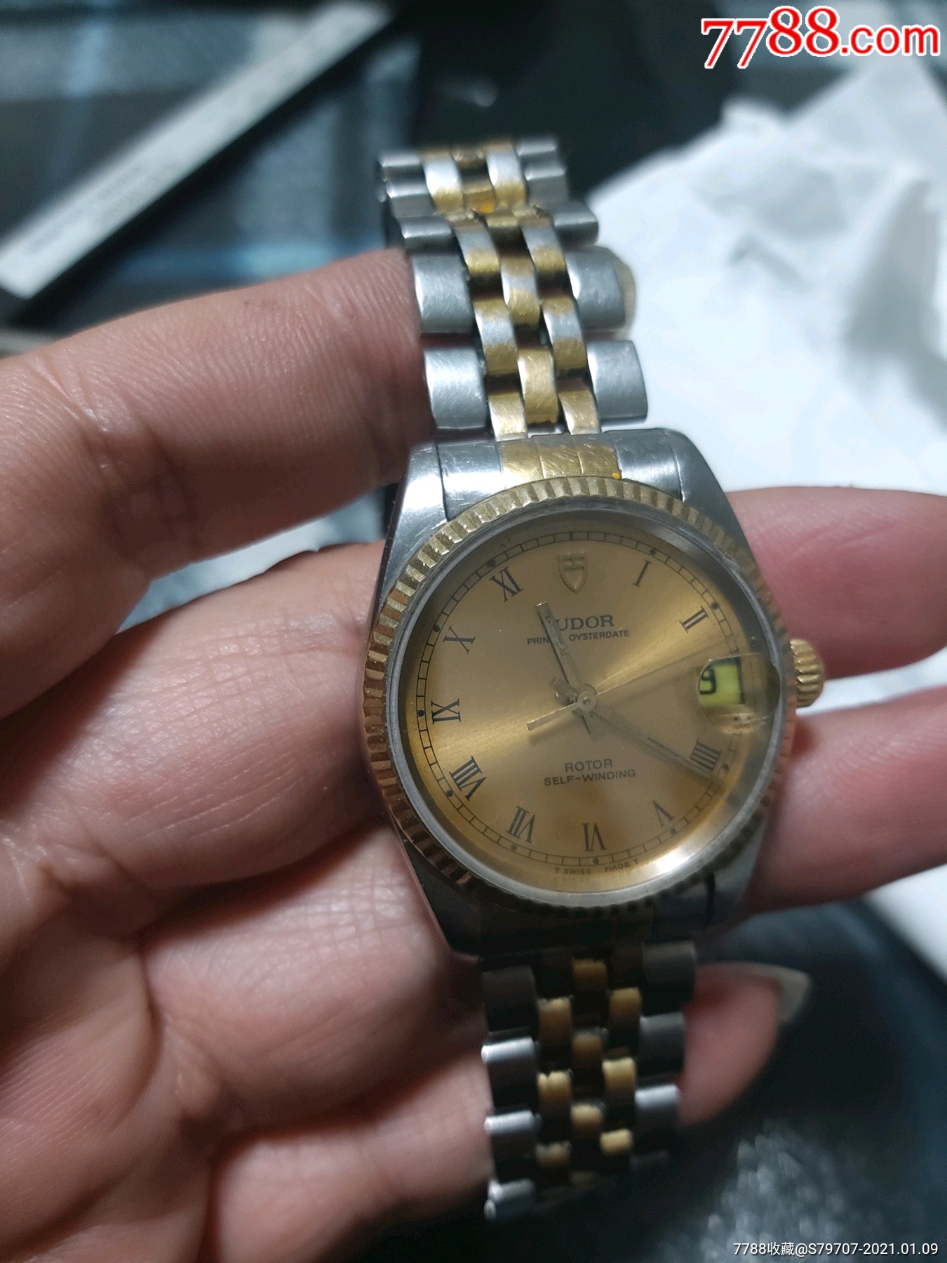 帝舵18k实金圈劳厂男表_手表/腕表_配件图片_收藏价格_7788钟表收藏