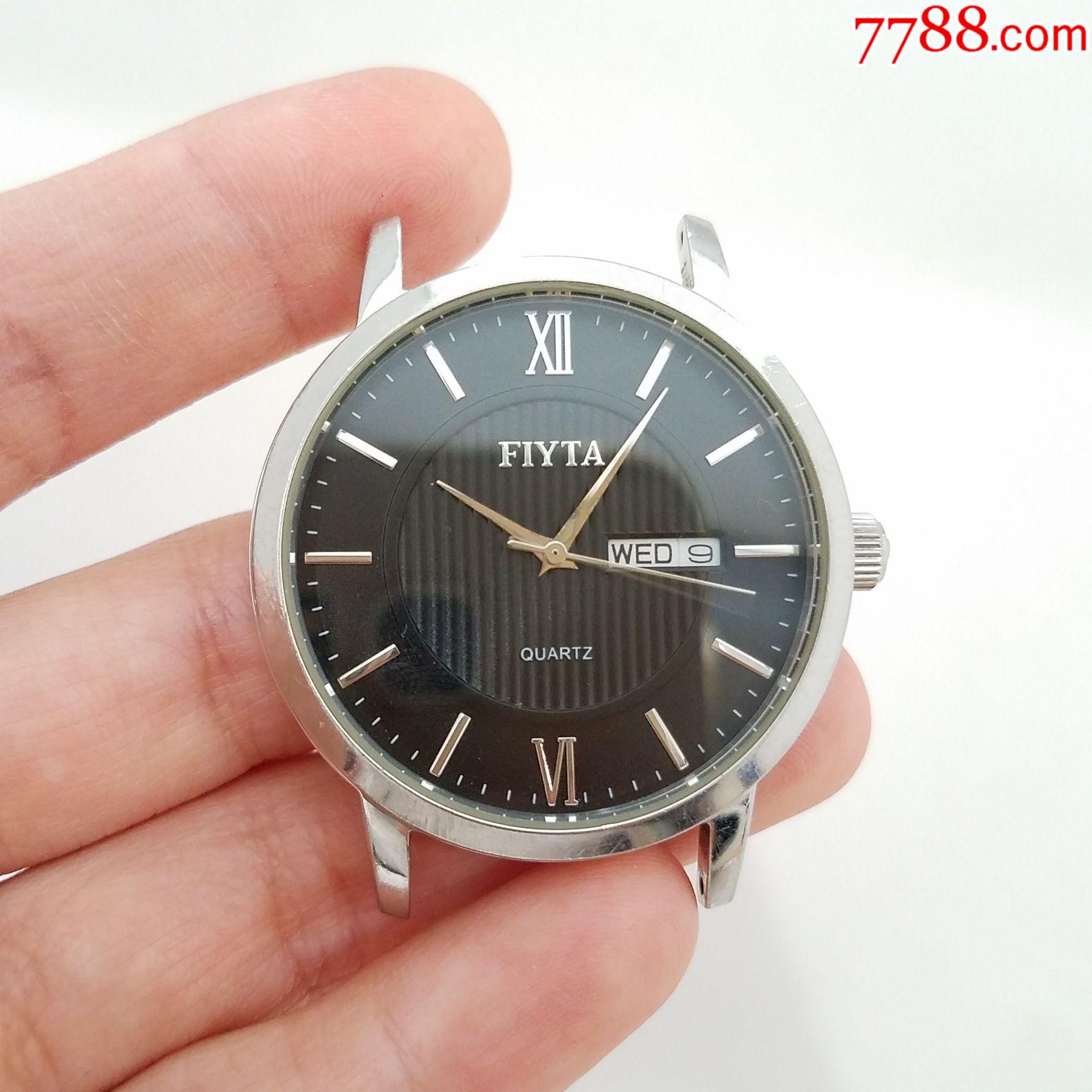 飞亚达fiyta电子男表【漂亮条纹表盘】【走时正常,日历好使】-手表