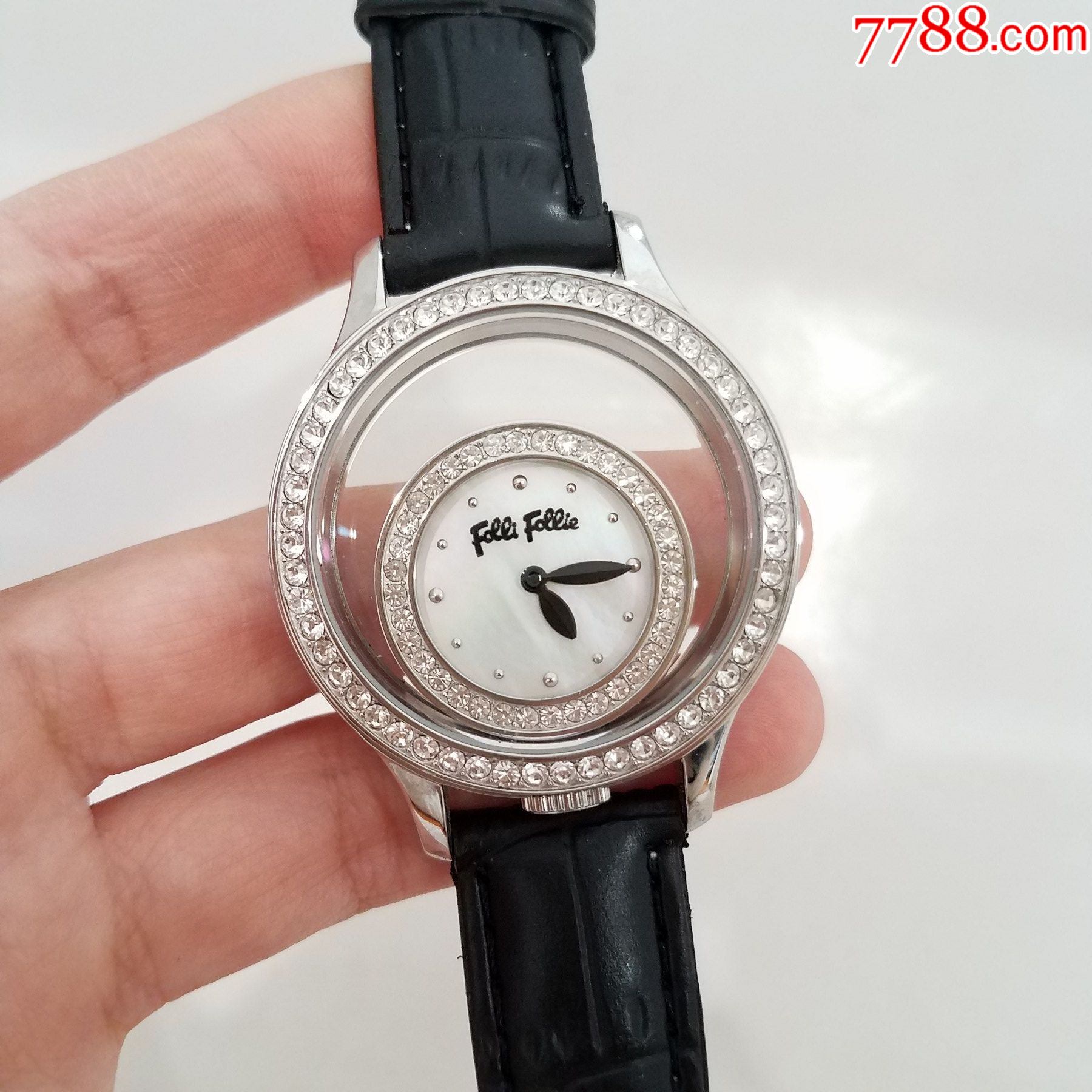 【希腊名牌手表】【大号】foeei-foeeie电子女表【透明底盖】【闪钻表