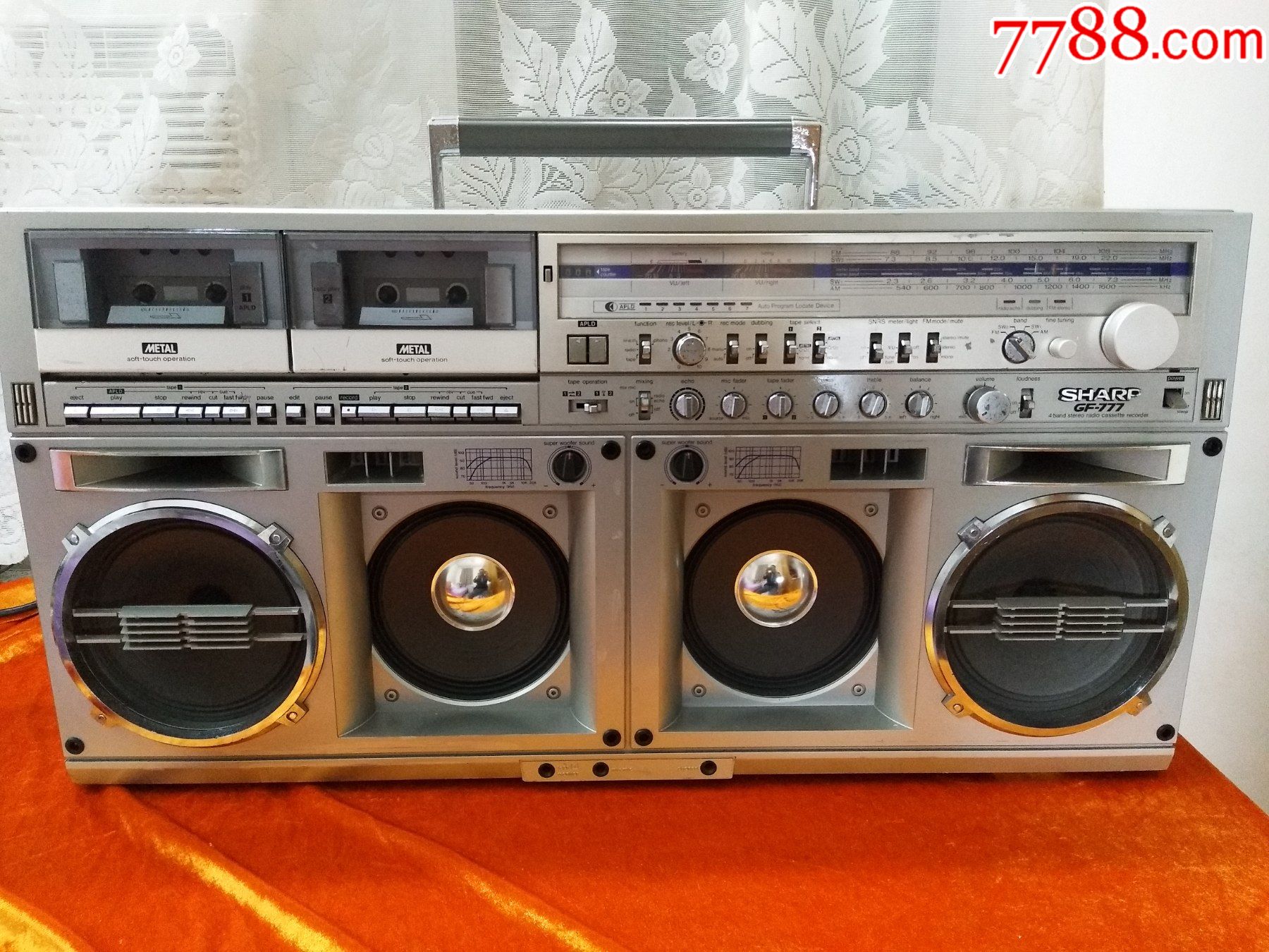 日本原装进口夏普gf-777收录机(功能完好,大磁钢喇叭,声效特棒,值得