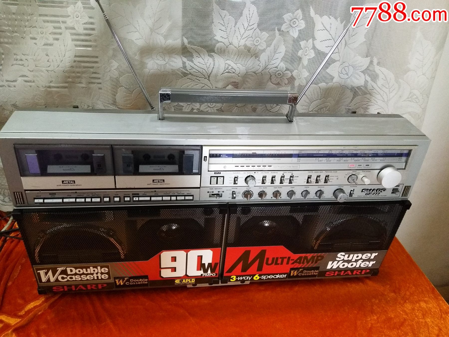 日本原装进口夏普gf-777收录机(功能完好,大磁钢喇叭,声效特棒,值得