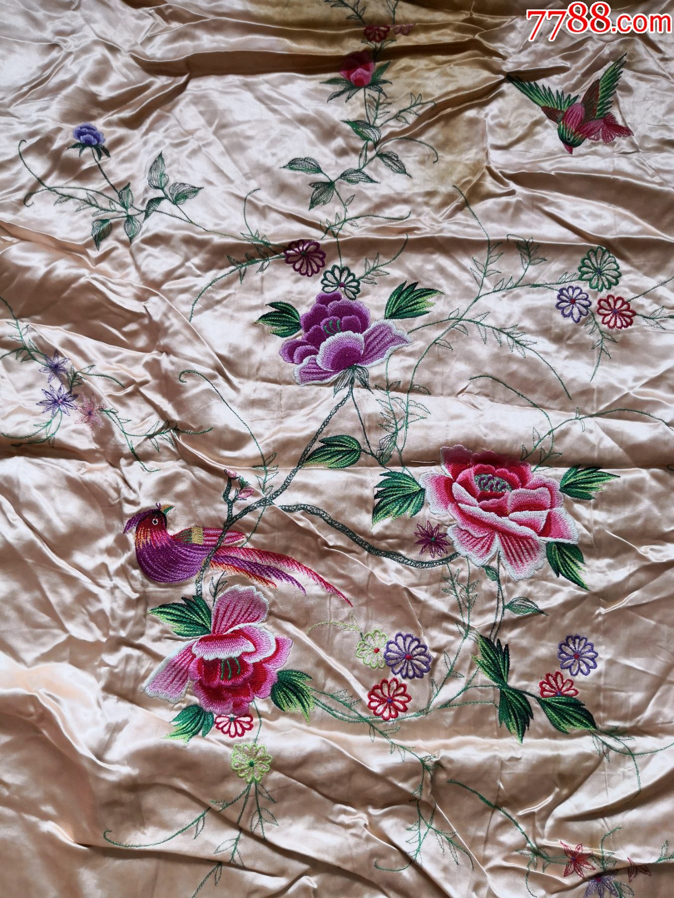 老式刺绣丝绸被面_床单/被套【香生无心处】_第6张_7788字画网