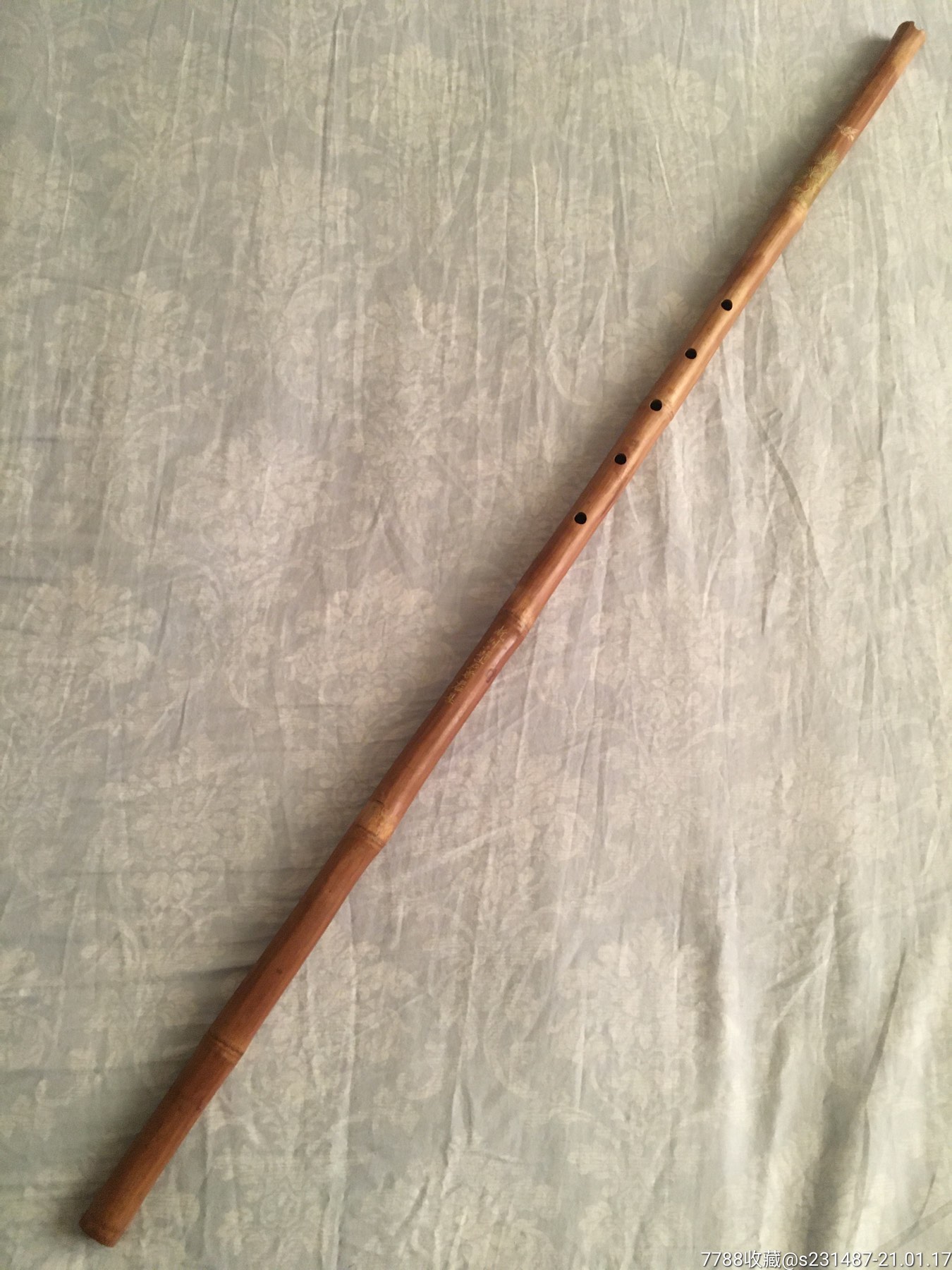 杭州新声乐器社出品的老竹箫,均孔,全品