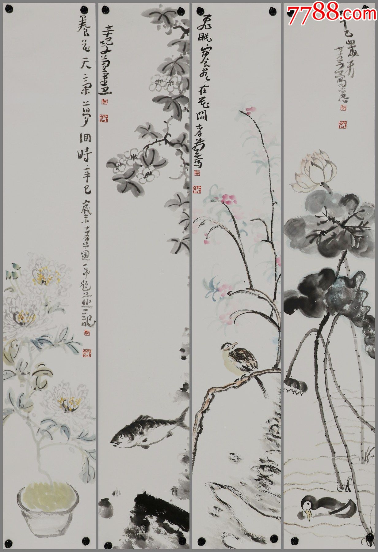 李孝萱花鸟画图片