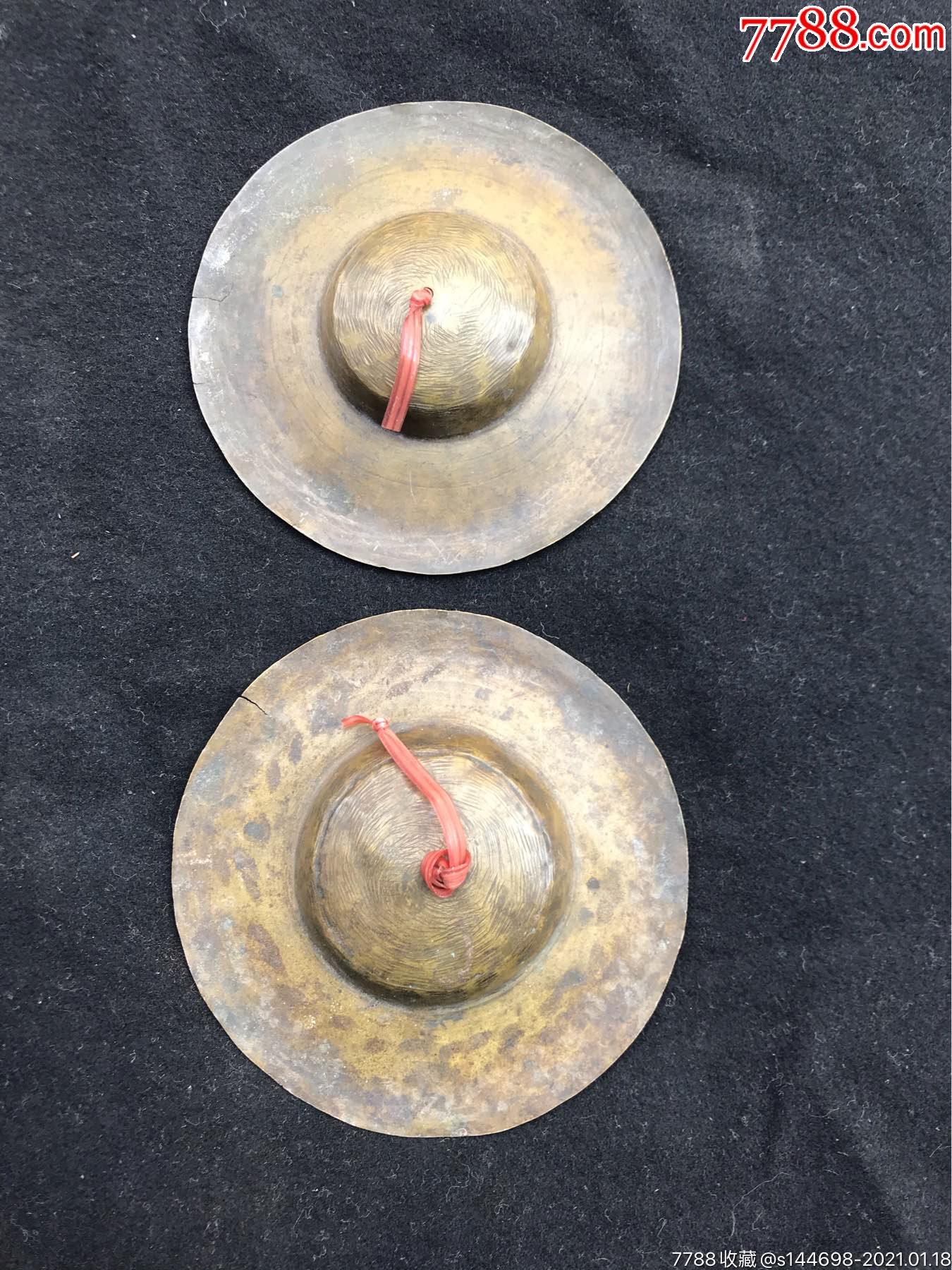 清代民国手工制作十公分左右老铜乐器小号铜擦擦一个