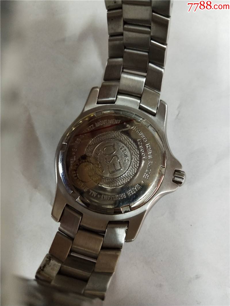 美品瑞士esq单日历男士石英表-手表/腕表-7788烟标收藏
