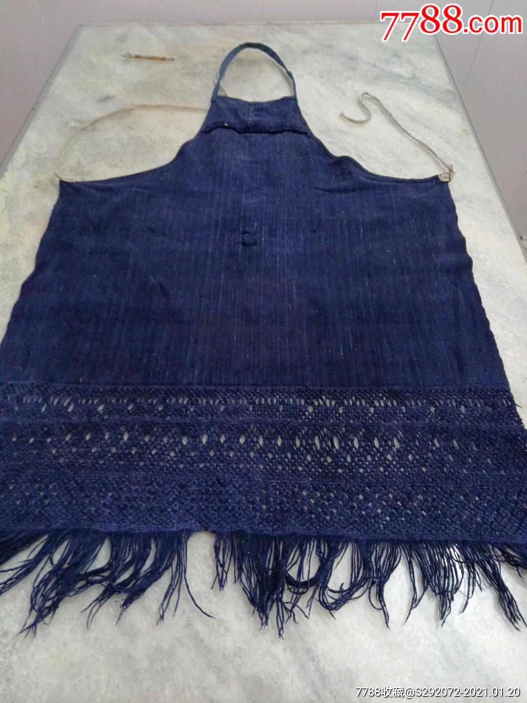 老粗布围裙
