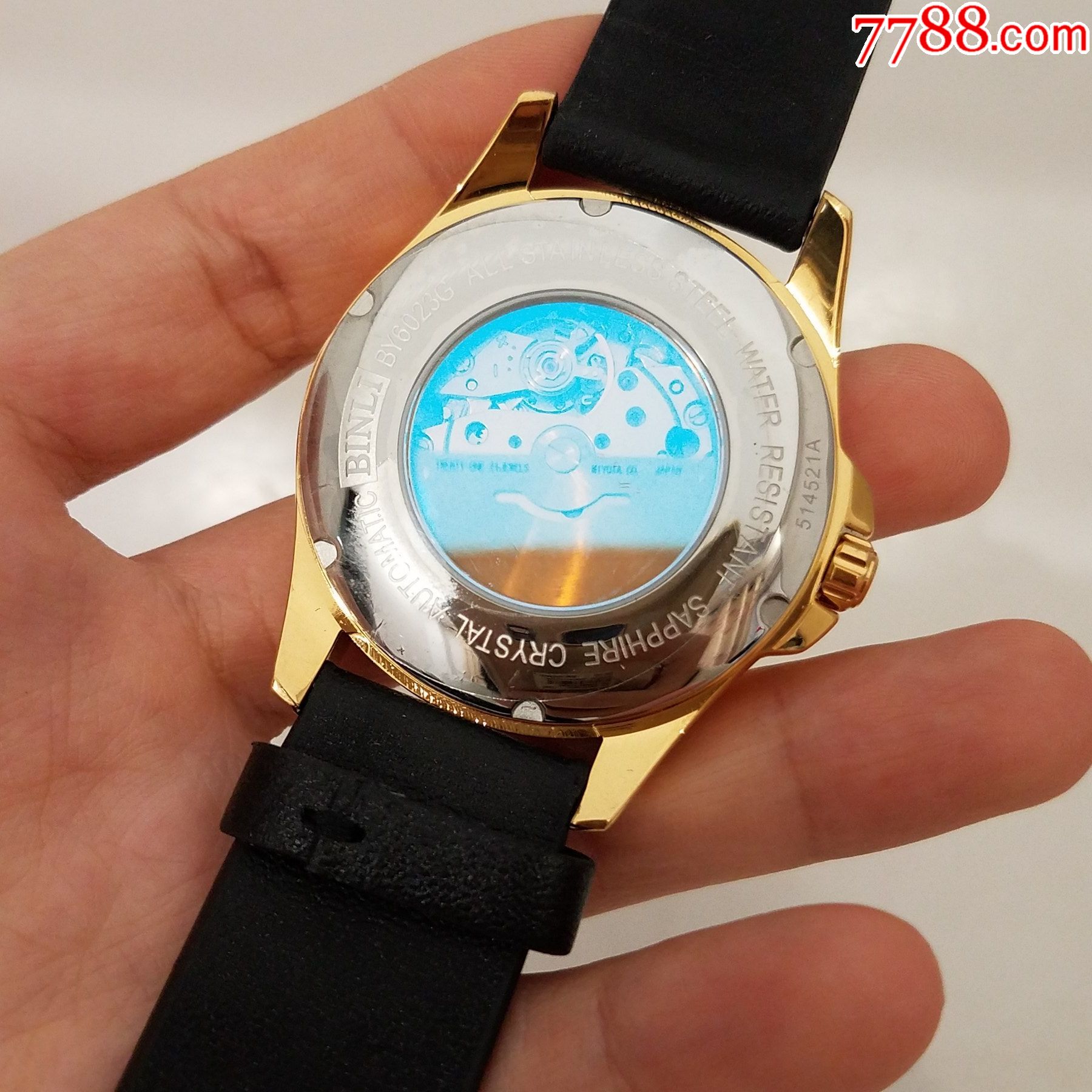 【全新美品!】【搭载西铁城机芯,透底设计】宾利自动机械表