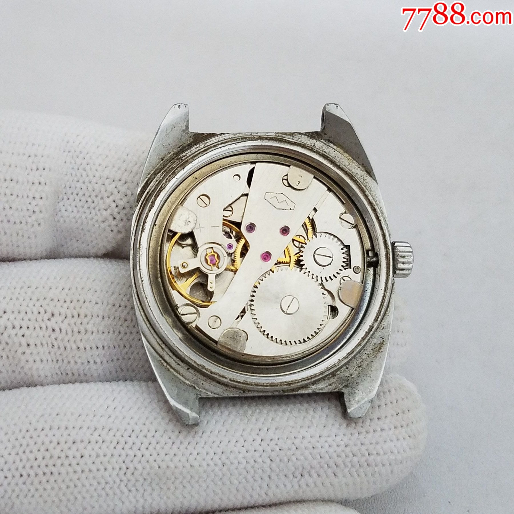 明珠手动上链机械男表【高闪立体刻度】【能走时】【能手动上链】