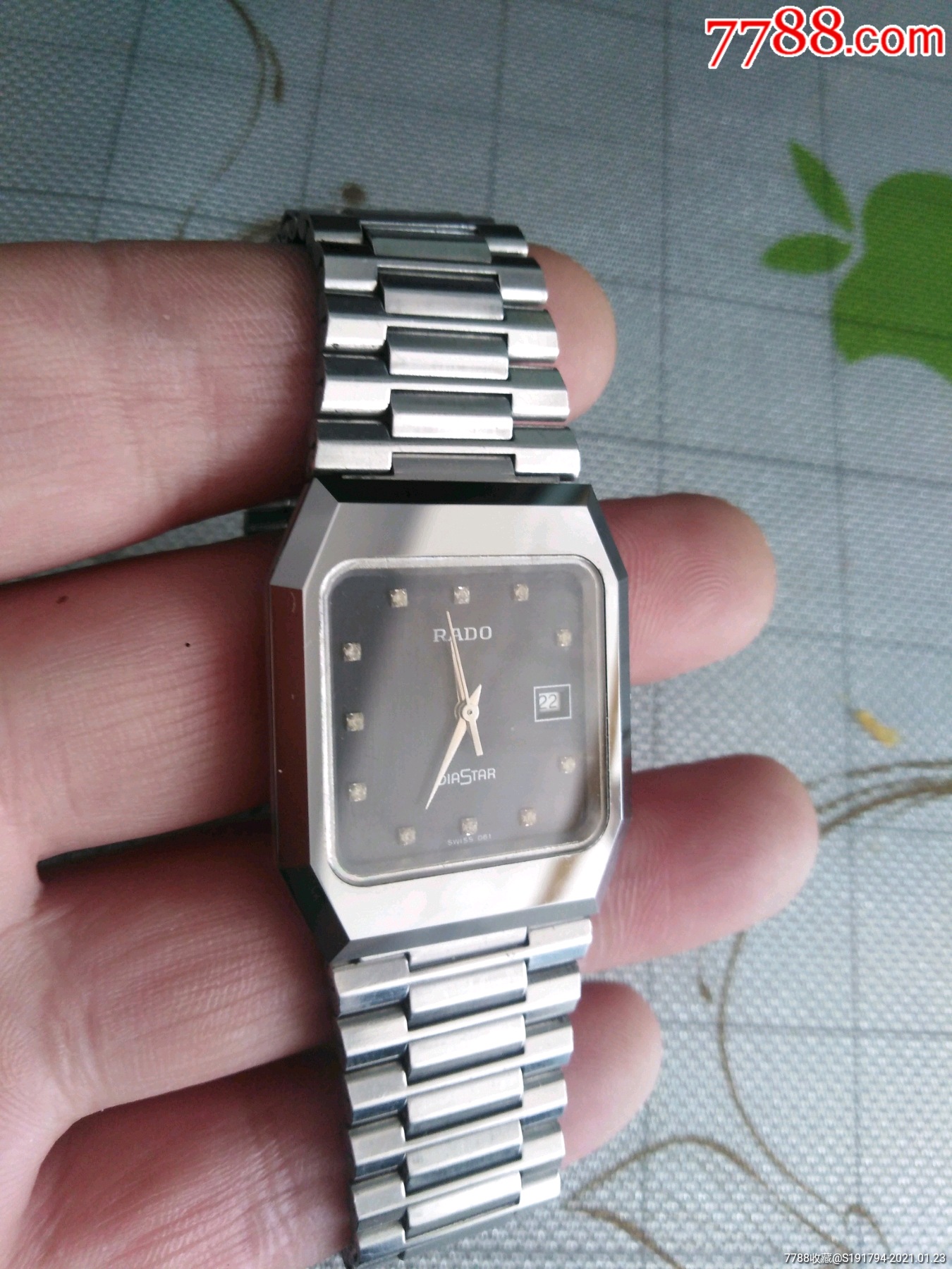 美品原装雷达钨钢石英男表