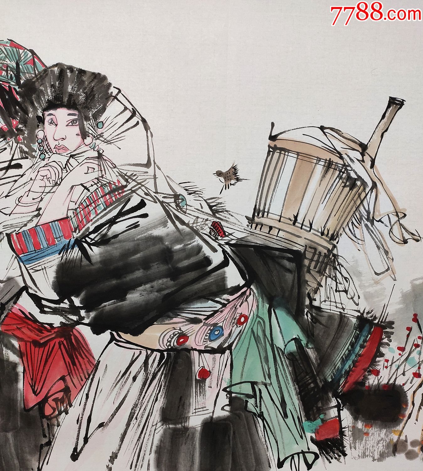 中国美术家协会会员中国事博物馆专职画家刘向平人物