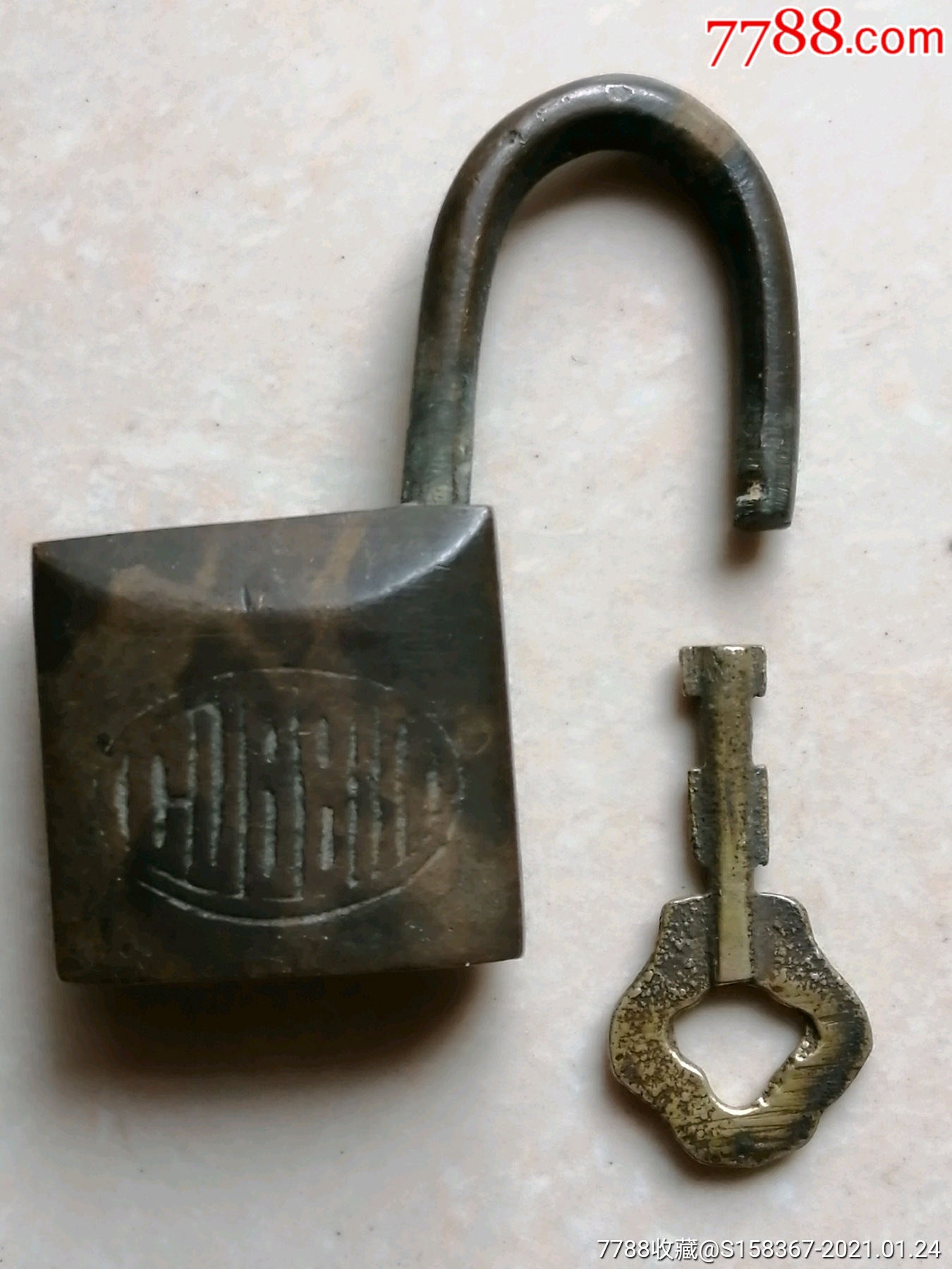 民国老铜锁