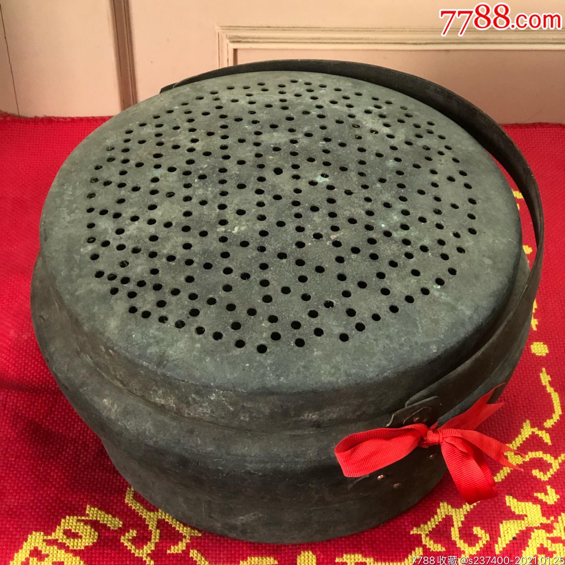 老铜脚炉民国老货苏作手工黄铜火炉中大号品好怀旧摆件冬季取暖婚庆