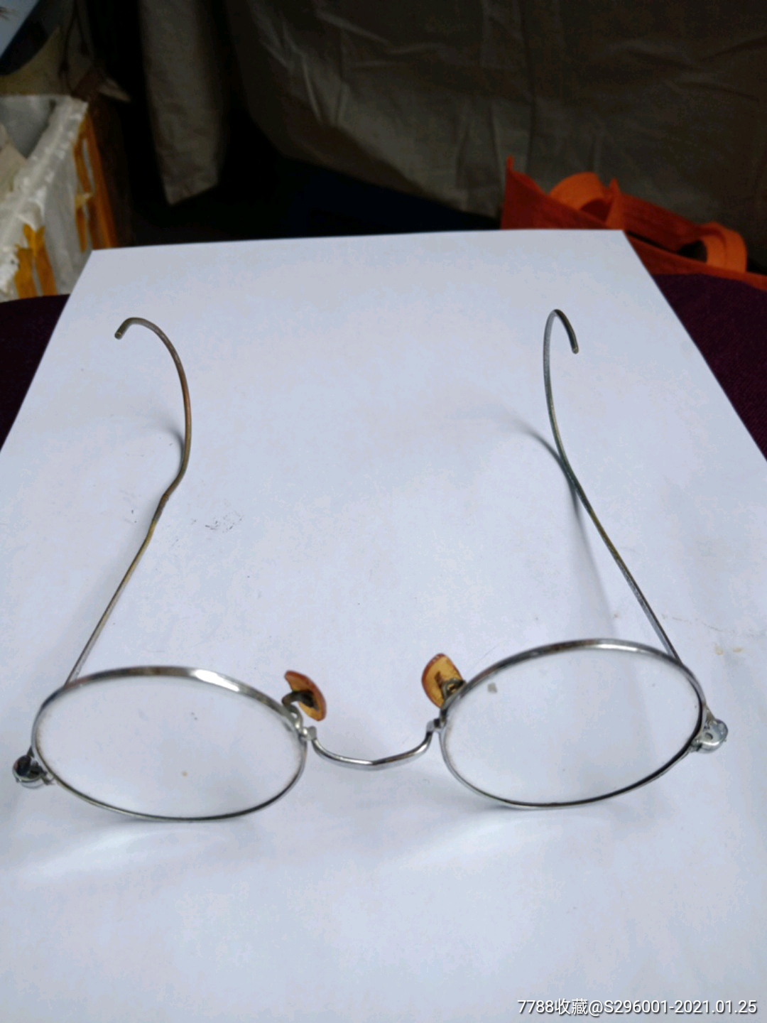 铜质镀银…水晶眼睛-墨镜/眼镜-7788收藏