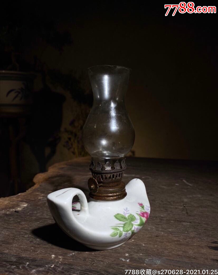 八十年代出口瓷洋油灯煤油灯神灯