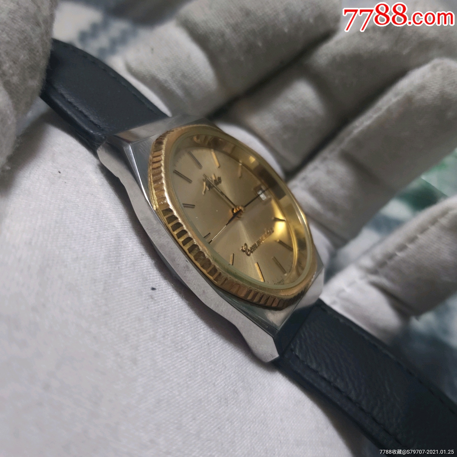 二手美度18k包金圈28*2天字一号机芯男表_手表/腕表_第3张_7788画册网