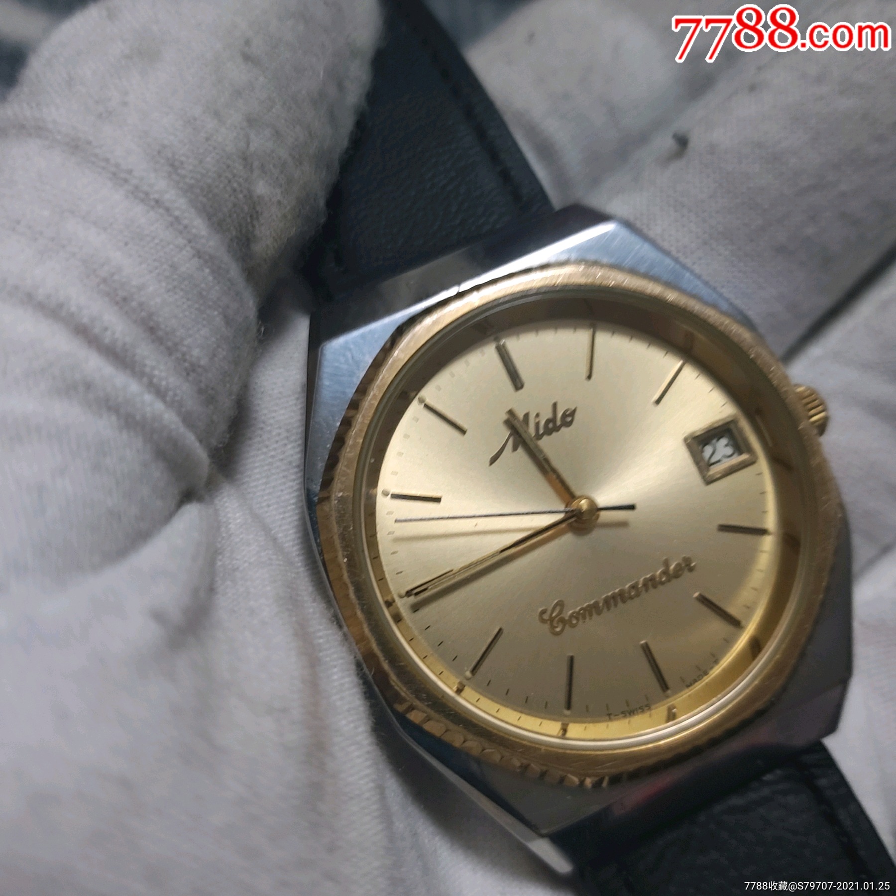 二手美度18k包金圈28*2天字一号机芯男表_手表/腕表_第4张_7788画册网