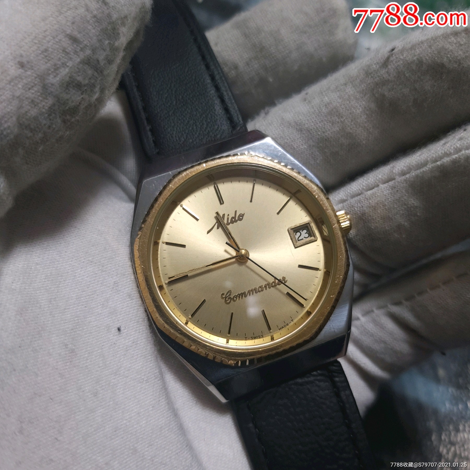 二手美度18k包金圈28*2天字一号机芯男表_手表/腕表_第6张_7788画册网