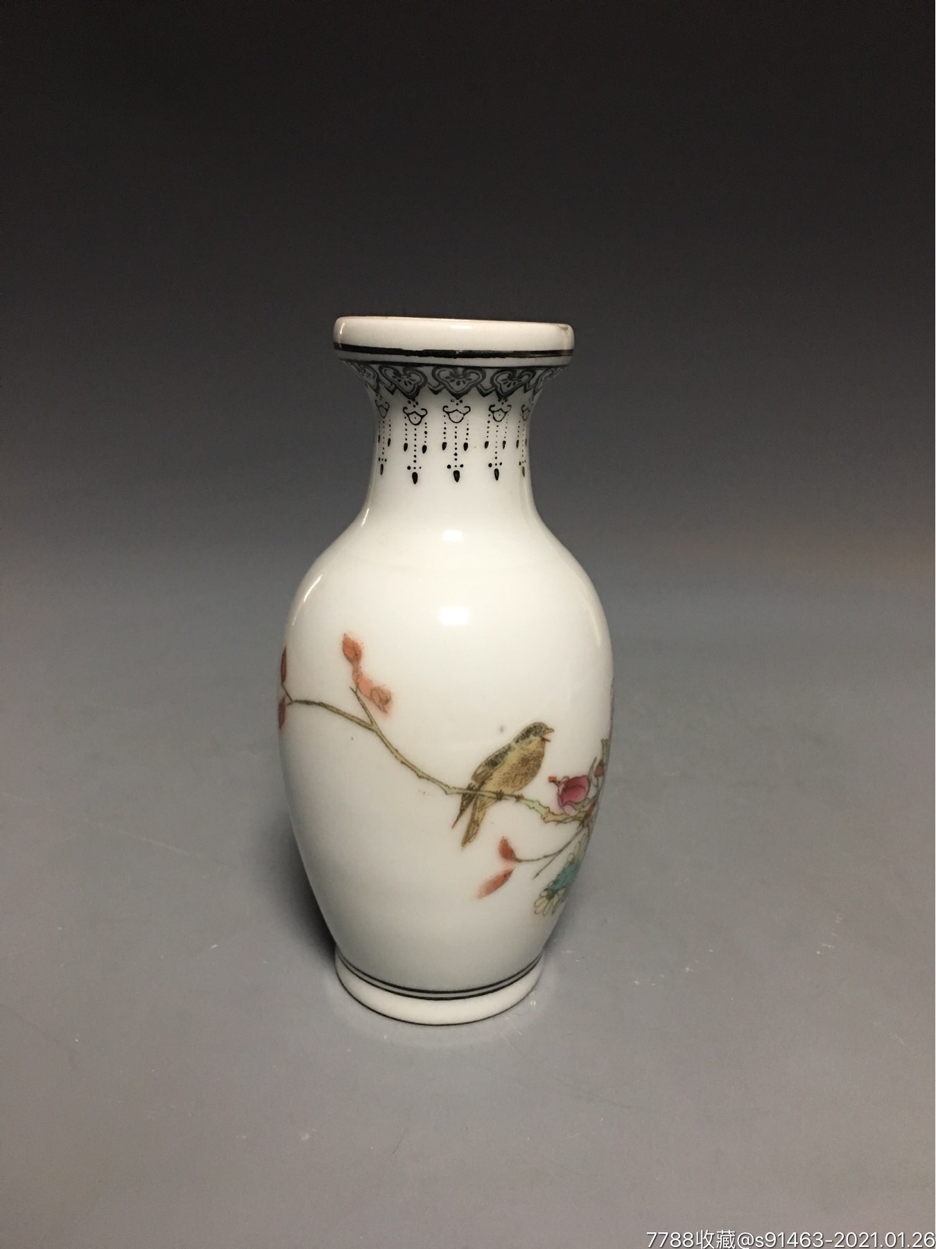 景德镇老厂货瓷器/花鸟赏瓶