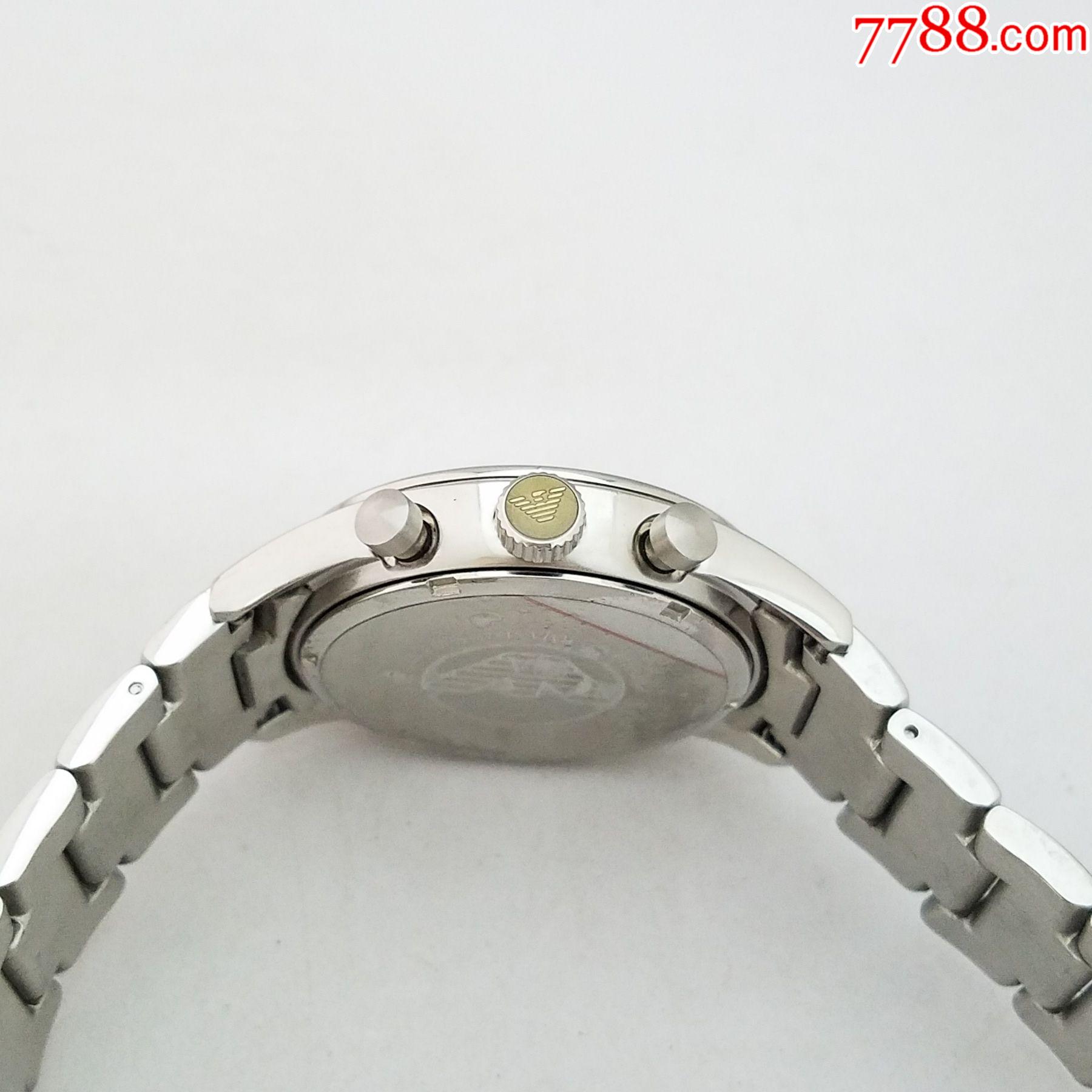 大号】阿玛尼石英计时男表【瑞士进口机芯】【经典3眼放射拉丝纹表盘