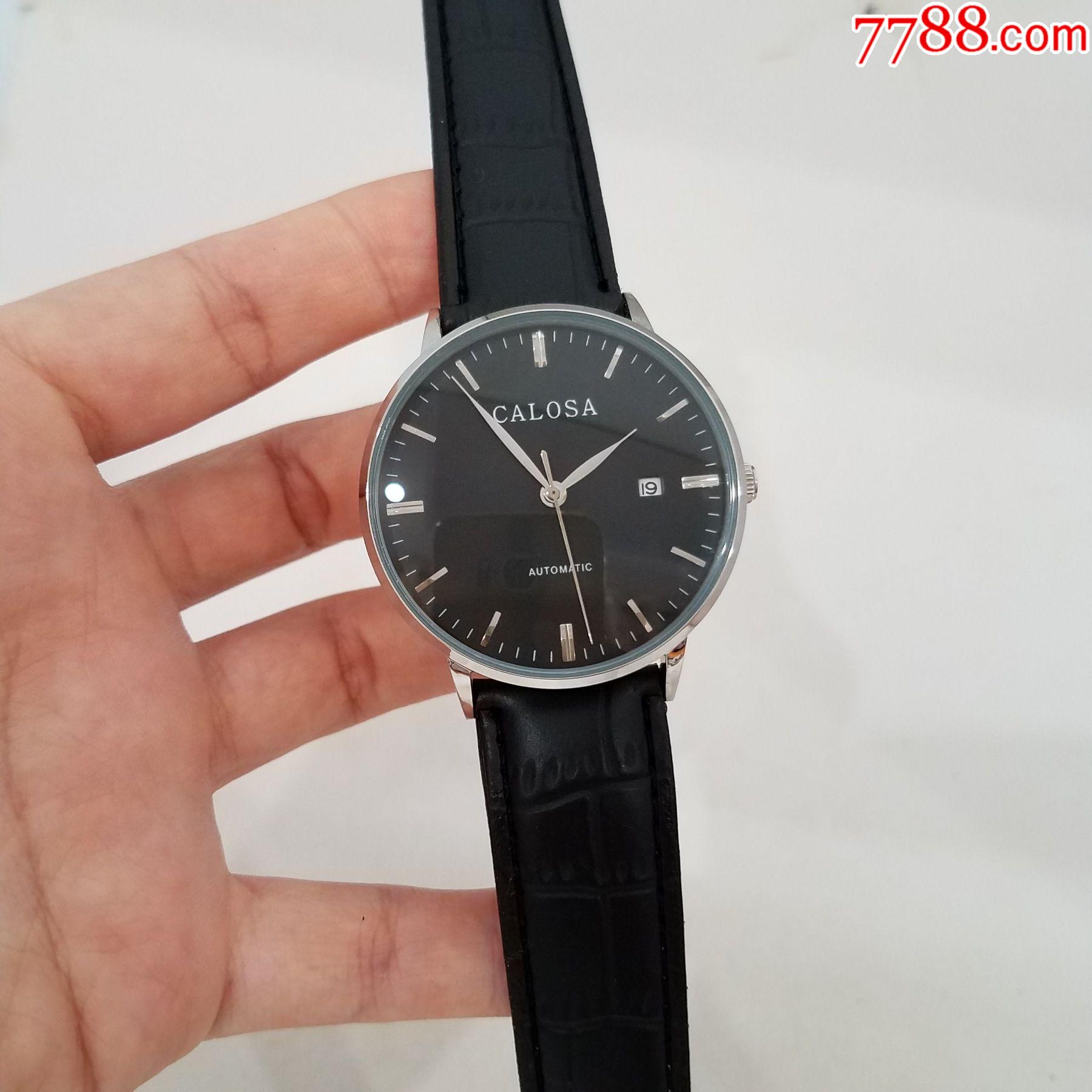 卡罗莎calosa自动机械男表【透底设计】【高闪立体刻度,指针】-手表