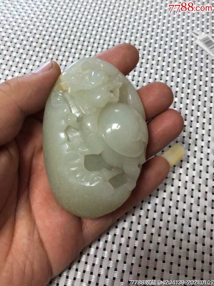 和田玉籽料原石手把件转运龟羊脂玉龙龟把件老坑料摆件