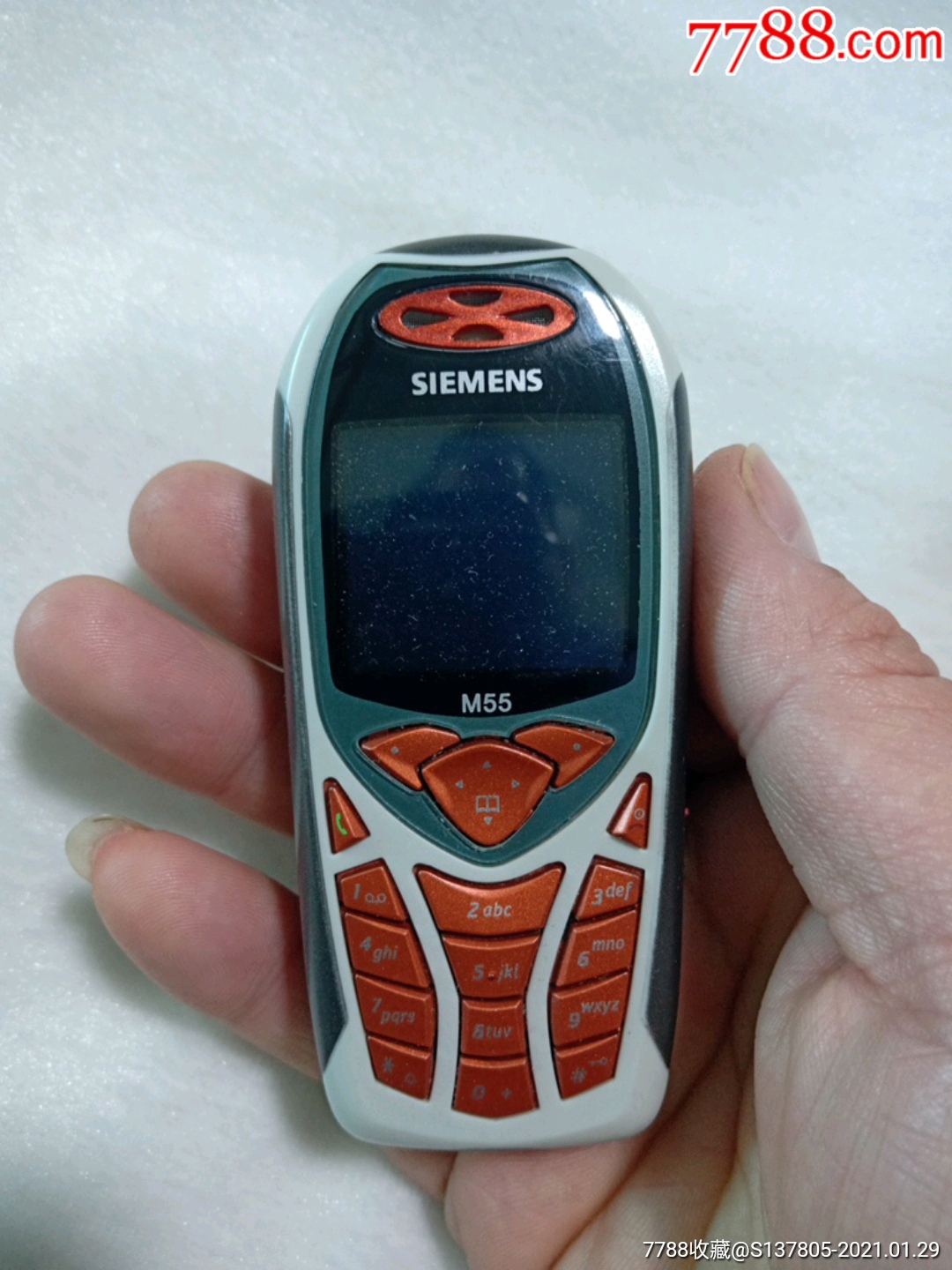 西门子m55直板手机红色西门子备用机古董手机正常使用秒开机