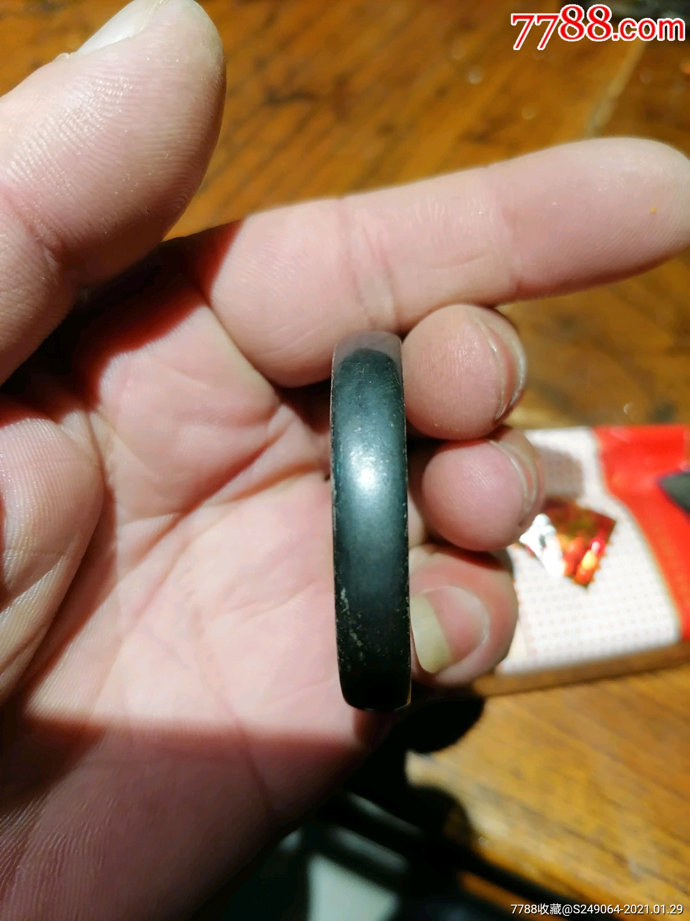 少见好品厚重宽韭菜叶边形儿童,银手镯,银质好,包真