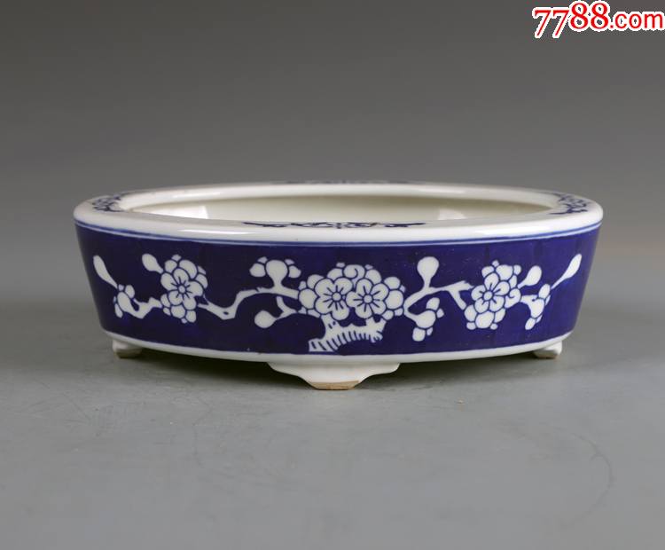 景德镇老厂货瓷器建国瓷厂冰梅水仙盆