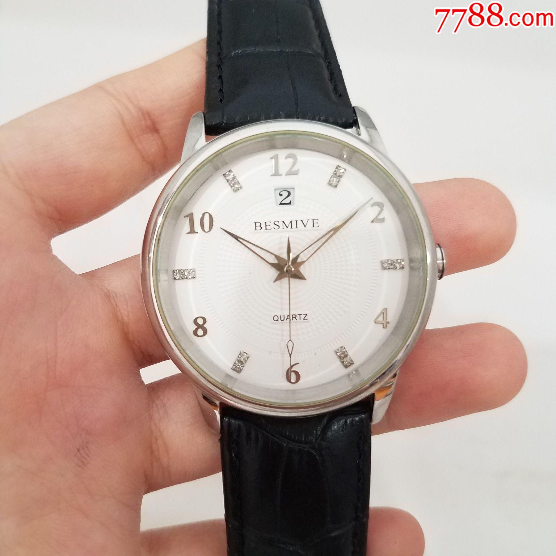 【美品】百仕名威besmive电子男表【闪钻刻度】【独特12点位日历】