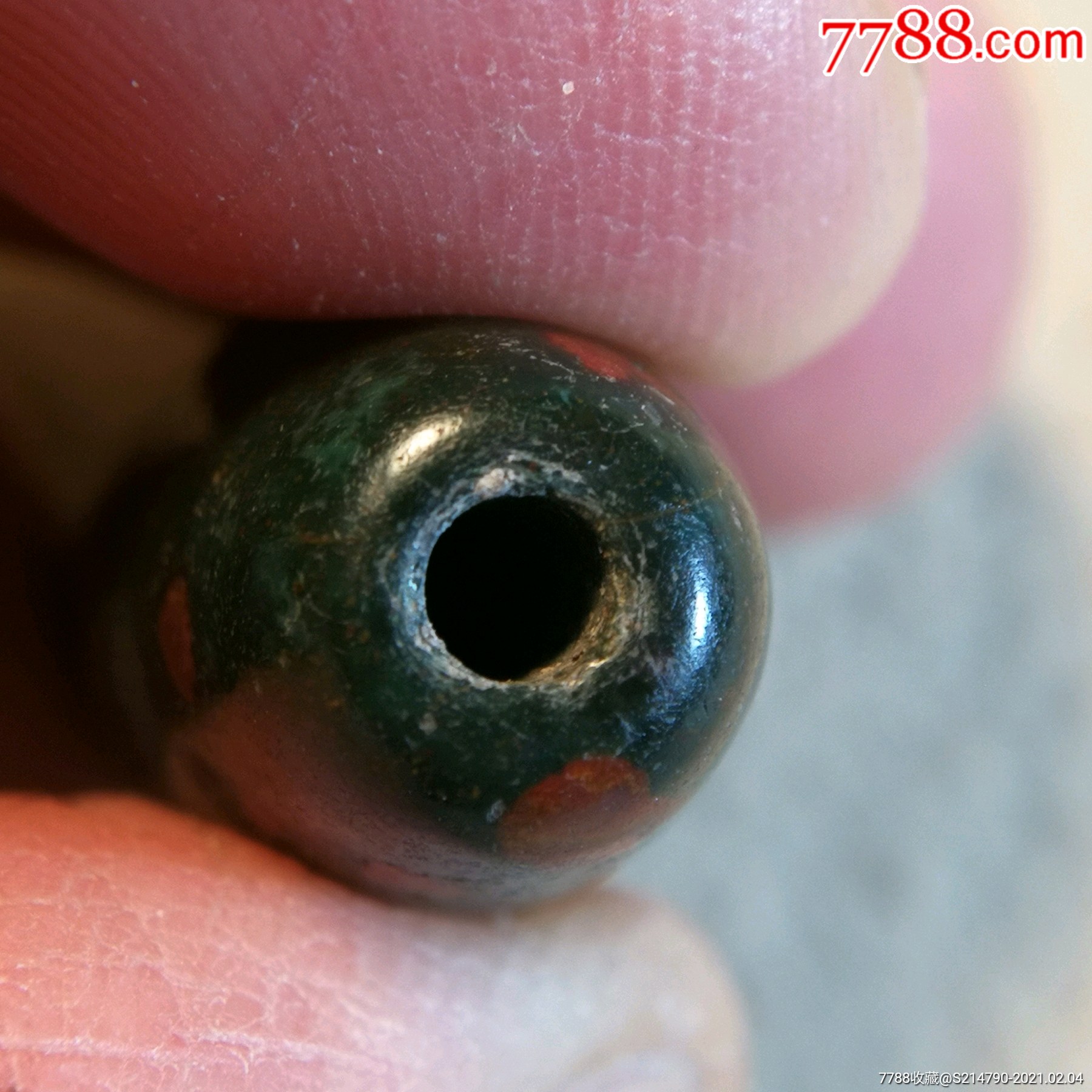 双贵人朱砂象雄材质天珠