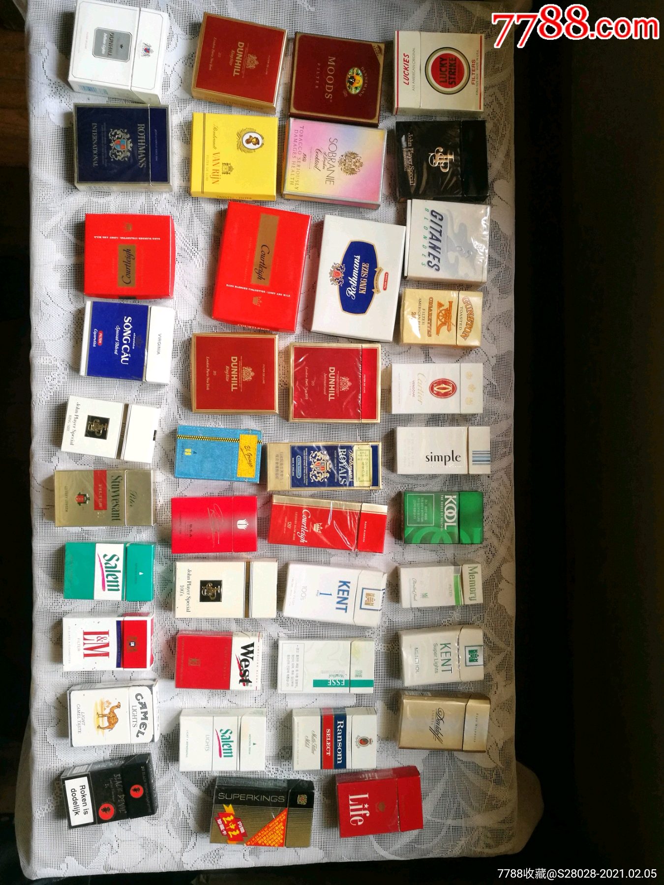外国烟盒40个