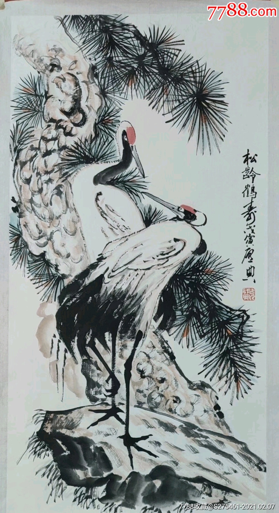 乍启典作品画心尺寸78*42_花鸟国画原作_作品欣赏_收藏价值_7788字画