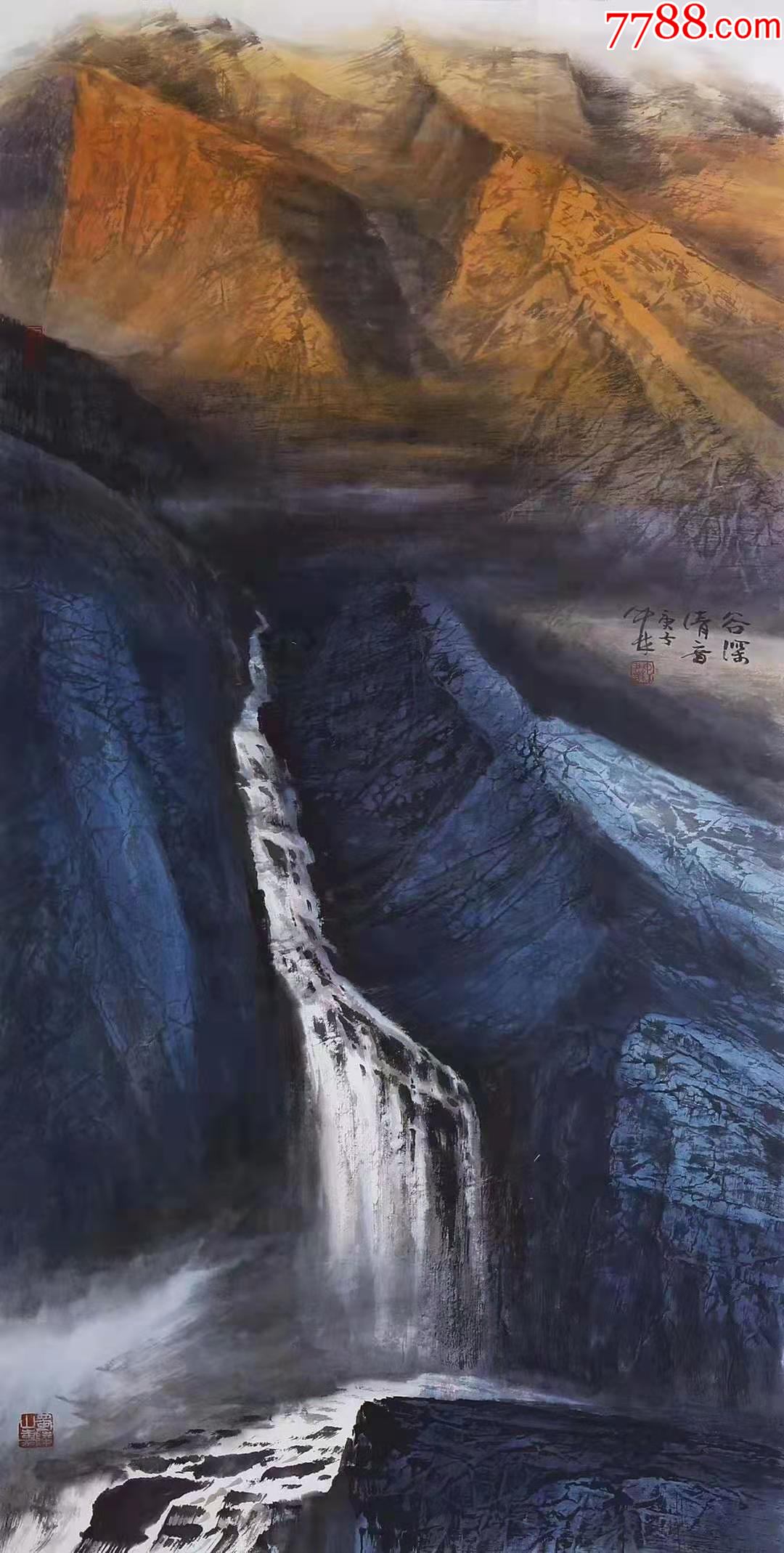 天来堂◆苍茫厚重向中林◆四尺创新山水_山水国画原作_第1张_7788玉器