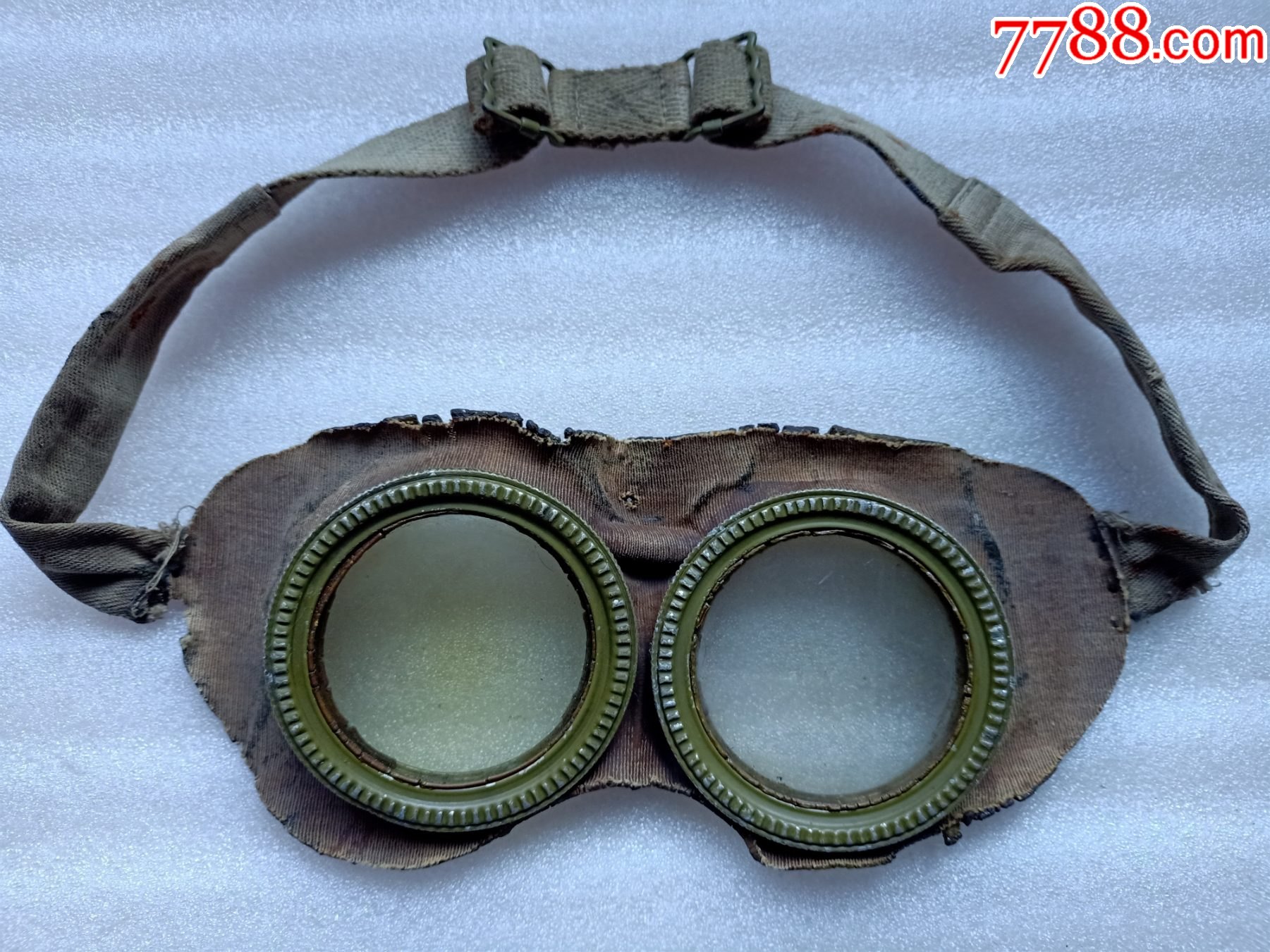 二战时期空军飞行员用的眼镜a400,镜片可以卸下来,胶老货,瑕疵如图