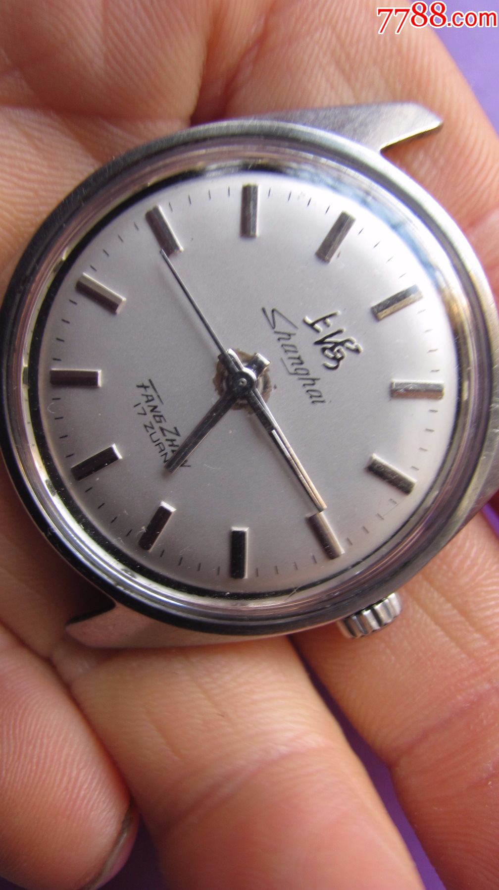 好品特殊后盖的老上海1524男表一个