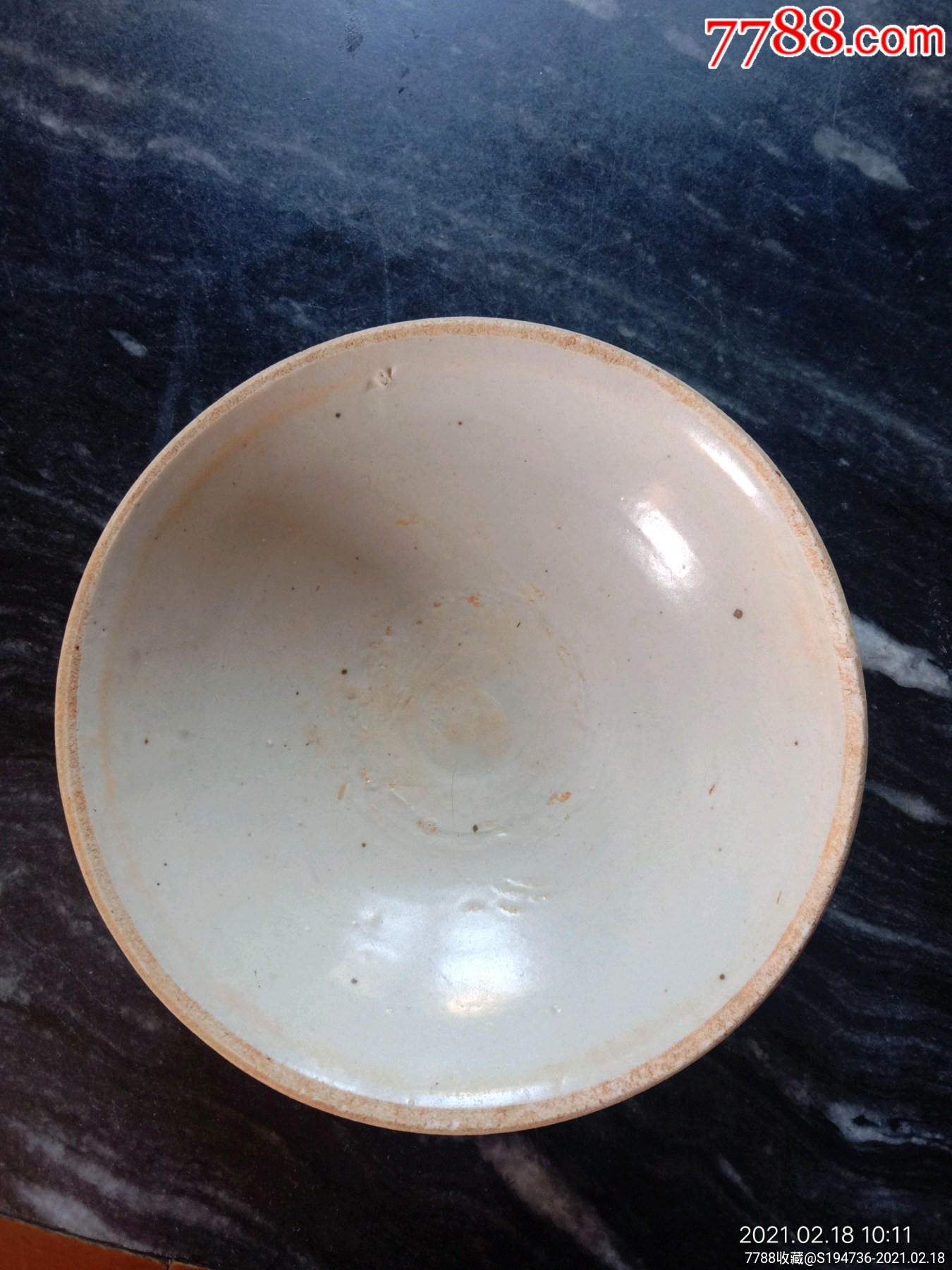 宋代影青白瓷碗,釉色精美.品相好.