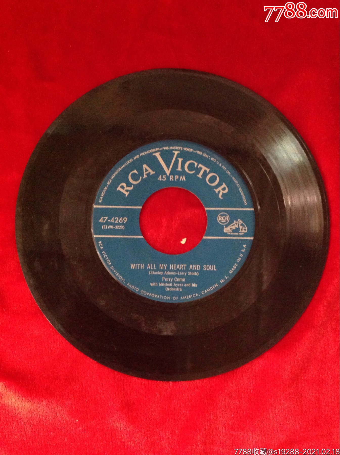 旧唱片7寸45转withallmyheartandsoulro