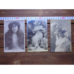 精162日本已故百岁藏书家清末民国同时期旧藏世界各国精美明信片（一组3张）(zc25663370)_7788收藏__收藏热线