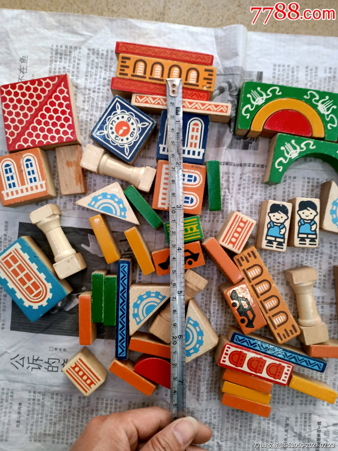 80年代左右,木,积木,无盒及图,可能有缺少