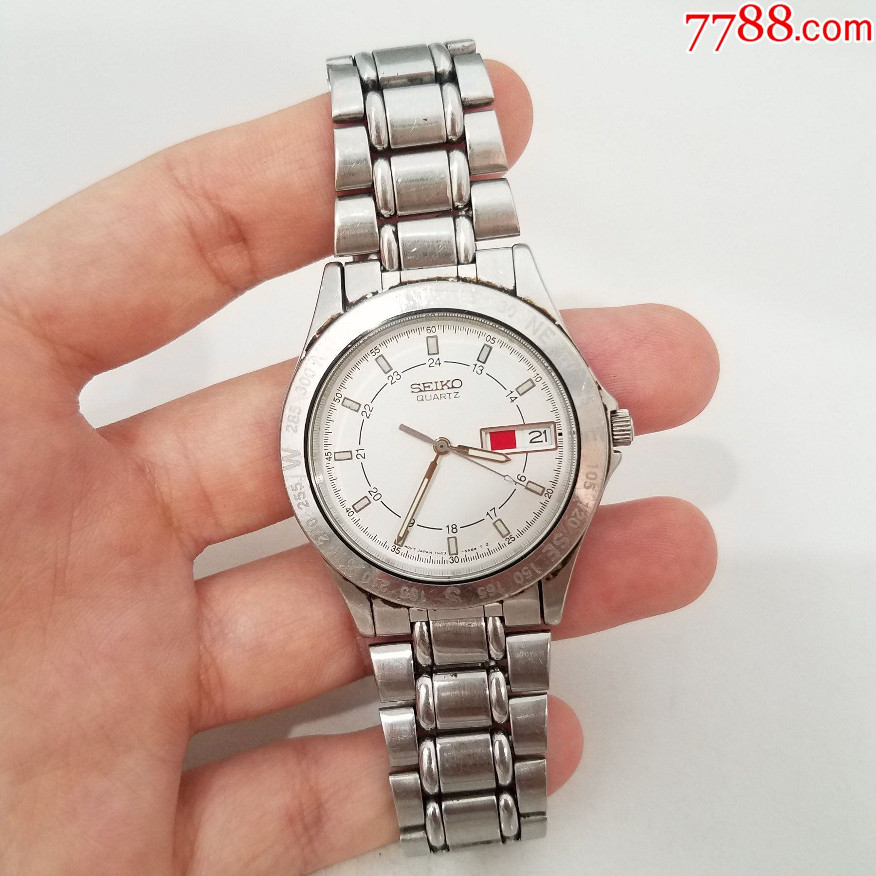 日本-精工电子男表【走时正常,日历好使】