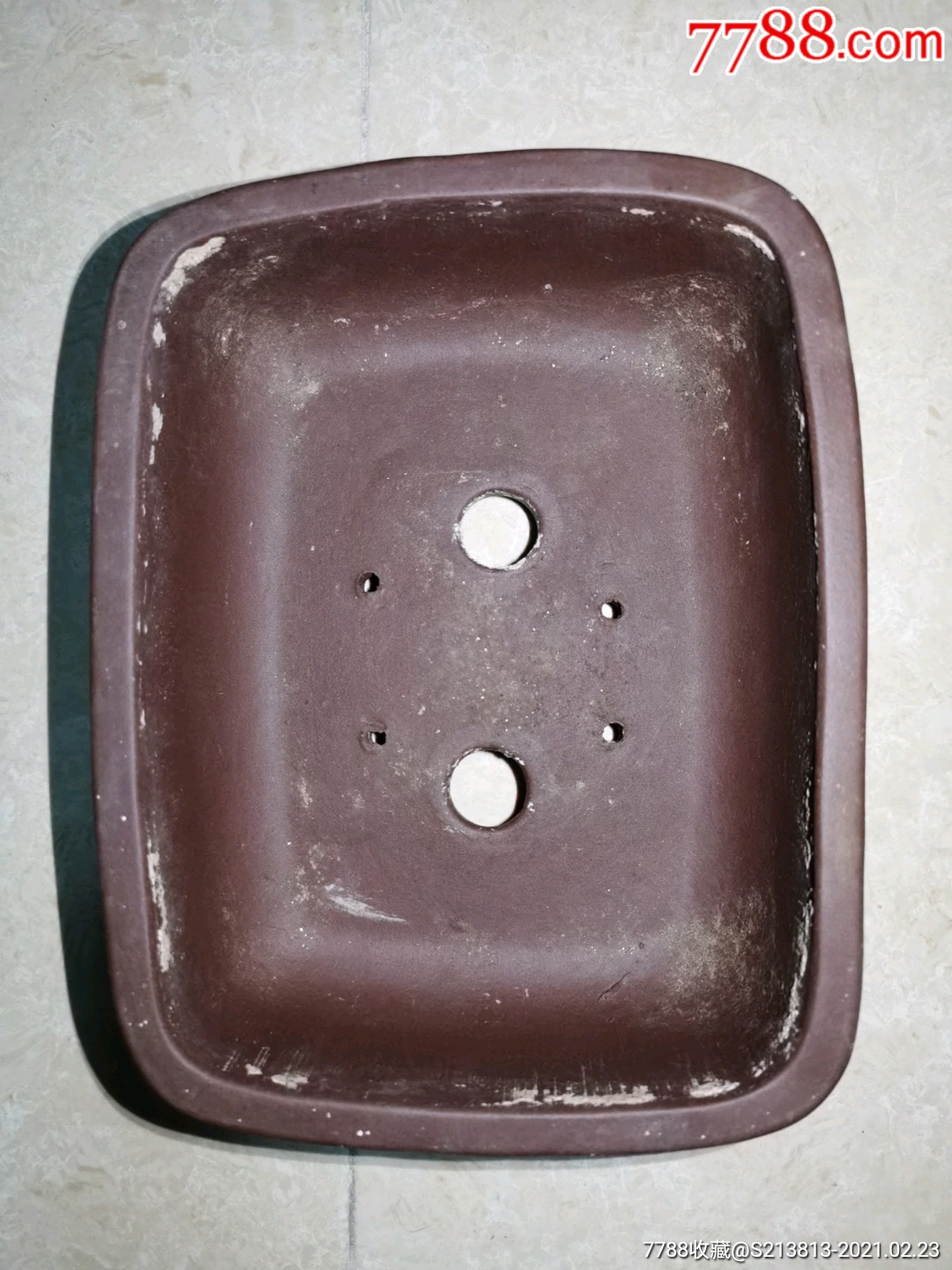 中国宜兴567老厂紫砂盆扁盆盆景盆