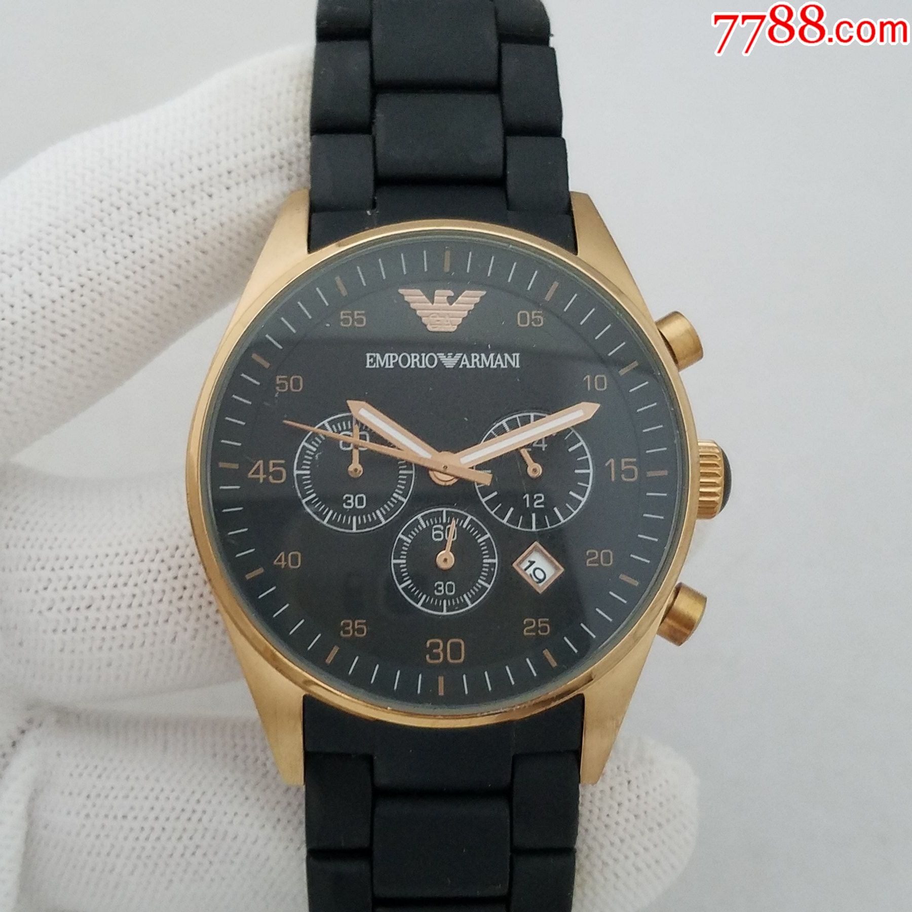 【大号】阿玛尼电子计时男表【优雅玫瑰金表款】【走时正常】【日历